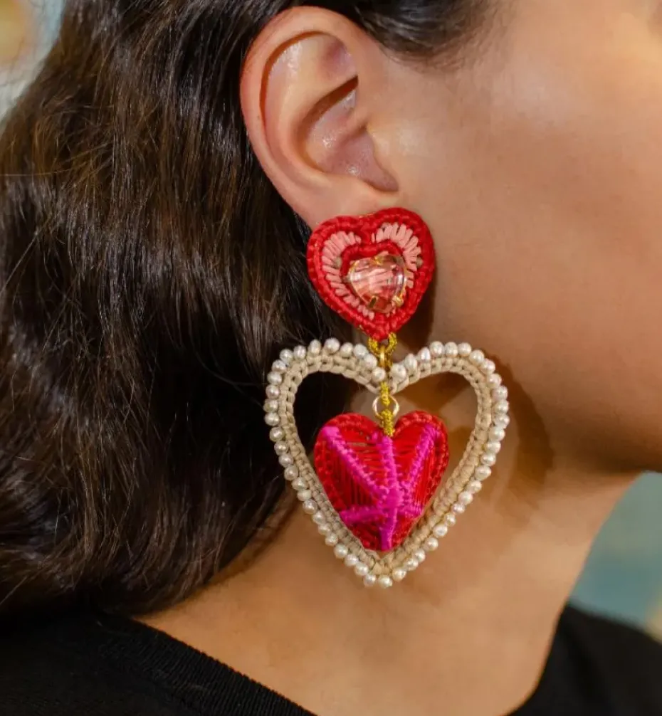 Earrings*Mercedes Salazar 8 of Hearts Earrings