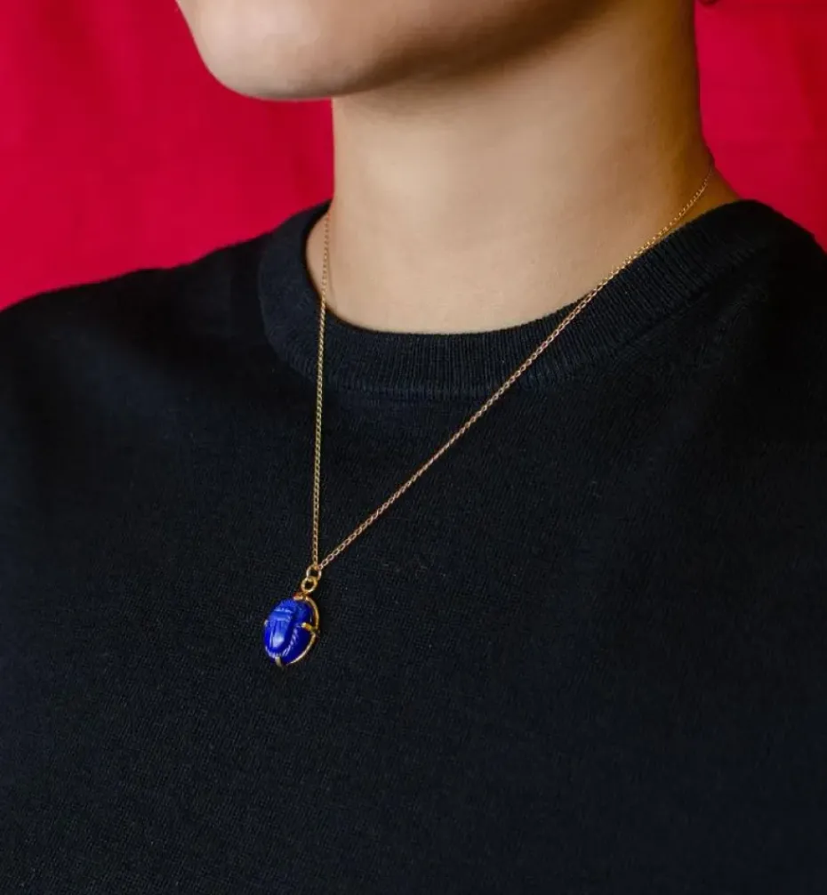 Necklaces*Mercedes Salazar Beetle Blue Stone Necklace