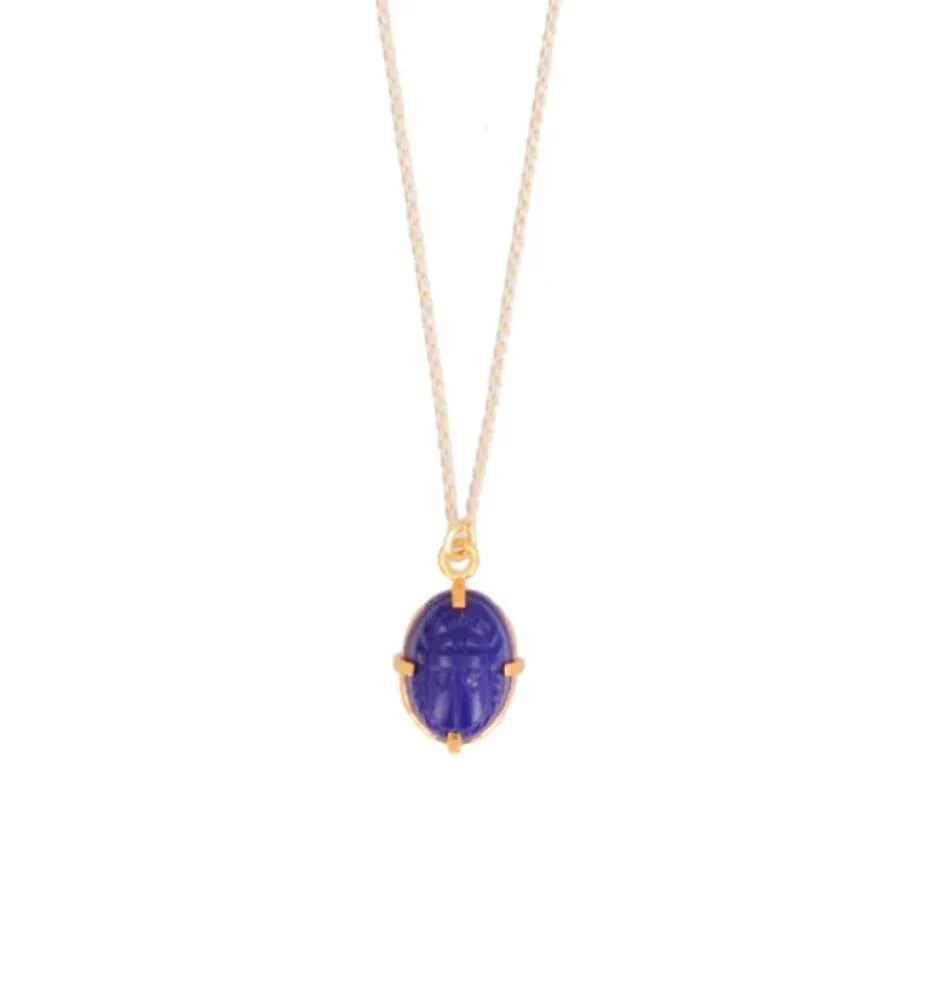Necklaces*Mercedes Salazar Beetle Blue Stone Necklace
