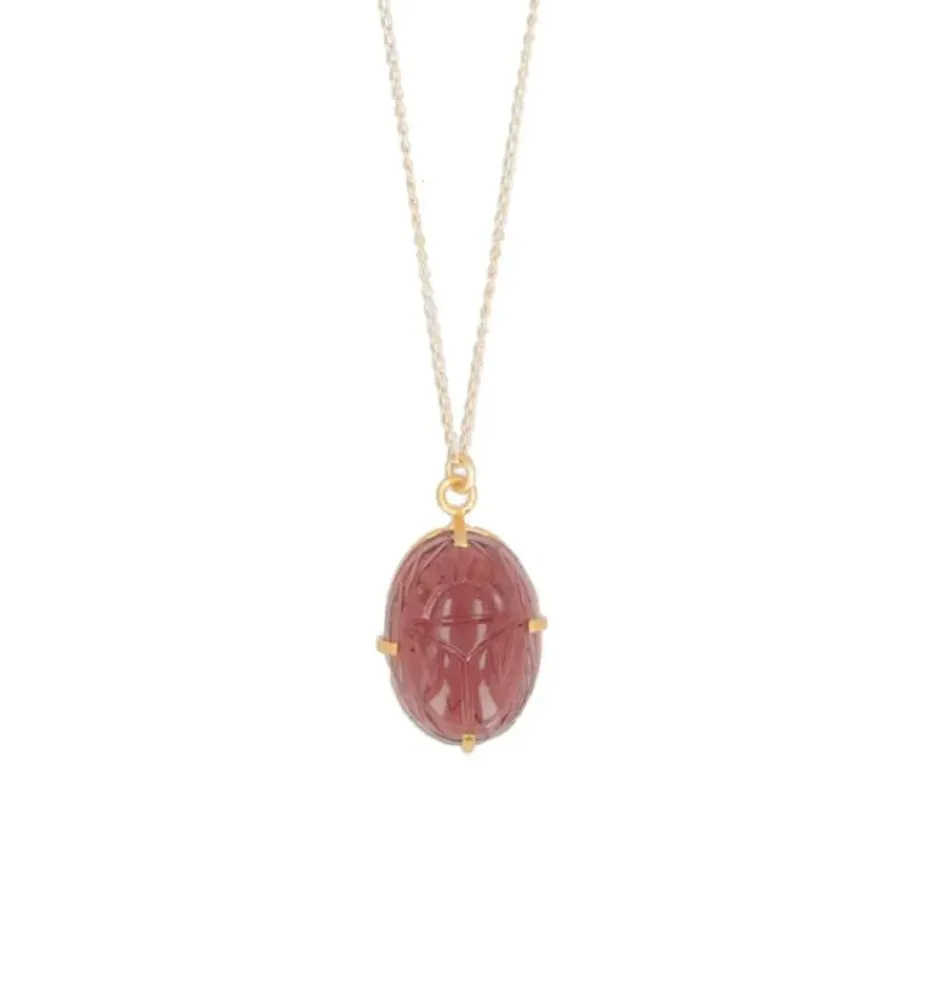Necklaces*Mercedes Salazar Beetle Purple Stone Necklace