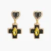 Earrings*Mercedes Salazar Black Cross Earrings