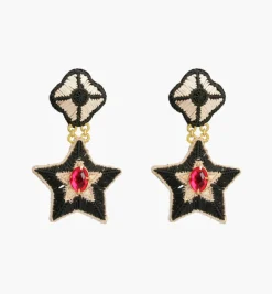 Earrings*Mercedes Salazar Black Star Earrings