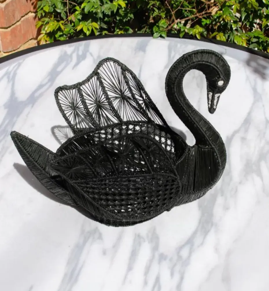 Bread Baskets|Bizatino Collection*Mercedes Salazar Black Swan Basket
