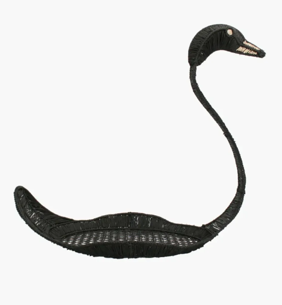 Bizatino Collection*Mercedes Salazar Black Swan Tray