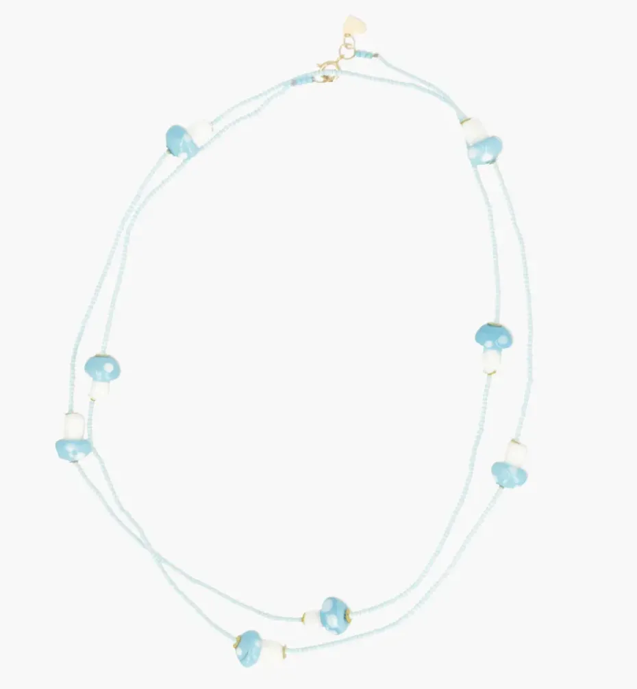 Necklaces*Mercedes Salazar Blue Mushrooms Necklace