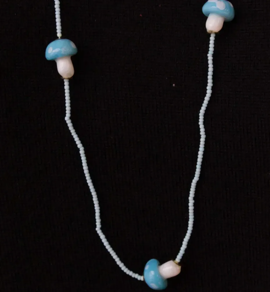 Necklaces*Mercedes Salazar Blue Mushrooms Necklace