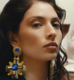Earrings*Mercedes Salazar Blue Power Earrings