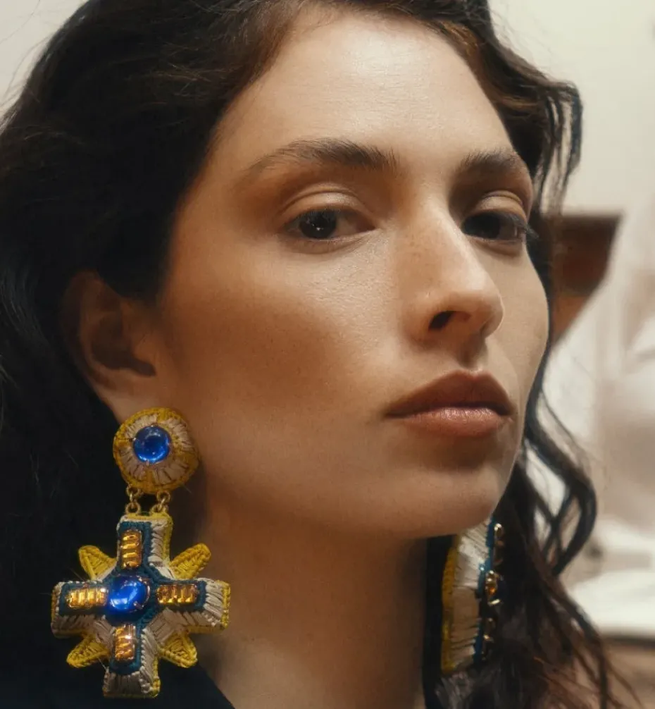 Earrings*Mercedes Salazar Blue Power Earrings