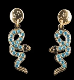 Earrings*Mercedes Salazar Blue Snake Earrings