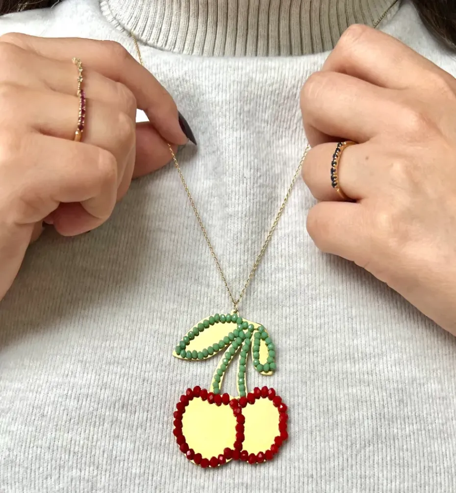 Necklaces*Mercedes Salazar Cherry, Cherry Baby Necklace