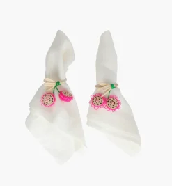 Napkin Rings*Mercedes Salazar Cluster of Pitaya Napkin Ring Set of 2