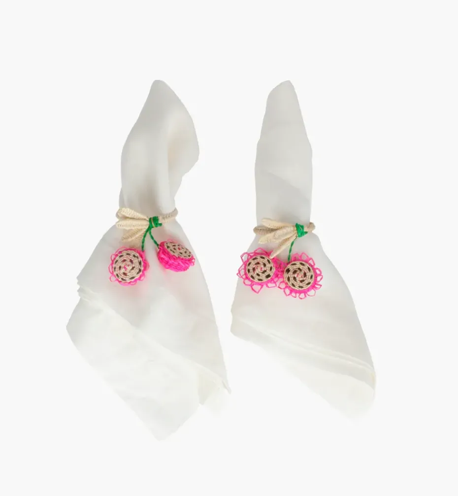Napkin Rings*Mercedes Salazar Cluster of Pitaya Napkin Ring Set of 2