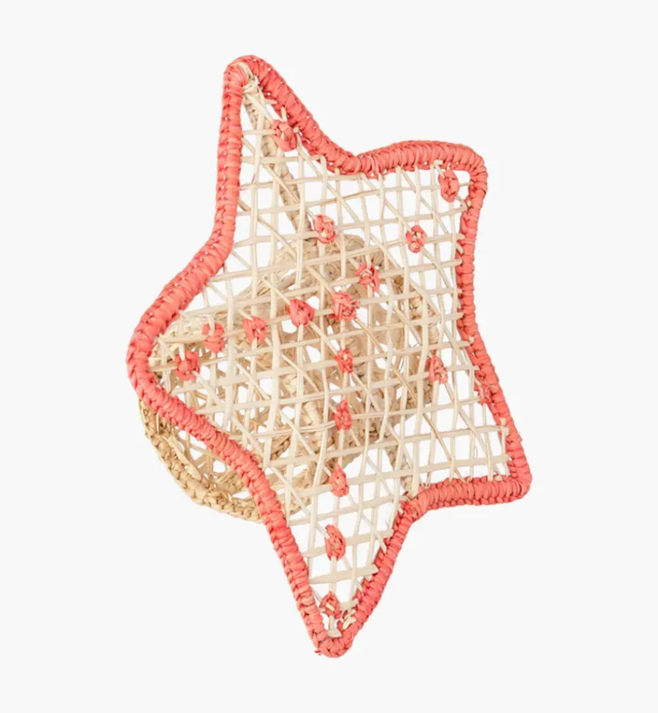 Napkin Rings*Mercedes Salazar Coral Stars Napkin Rings Set of 2