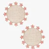 Placemats*Mercedes Salazar Coral Stars Placemats Set of 2
