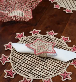 Placemats*Mercedes Salazar Coral Stars Placemats Set of 2