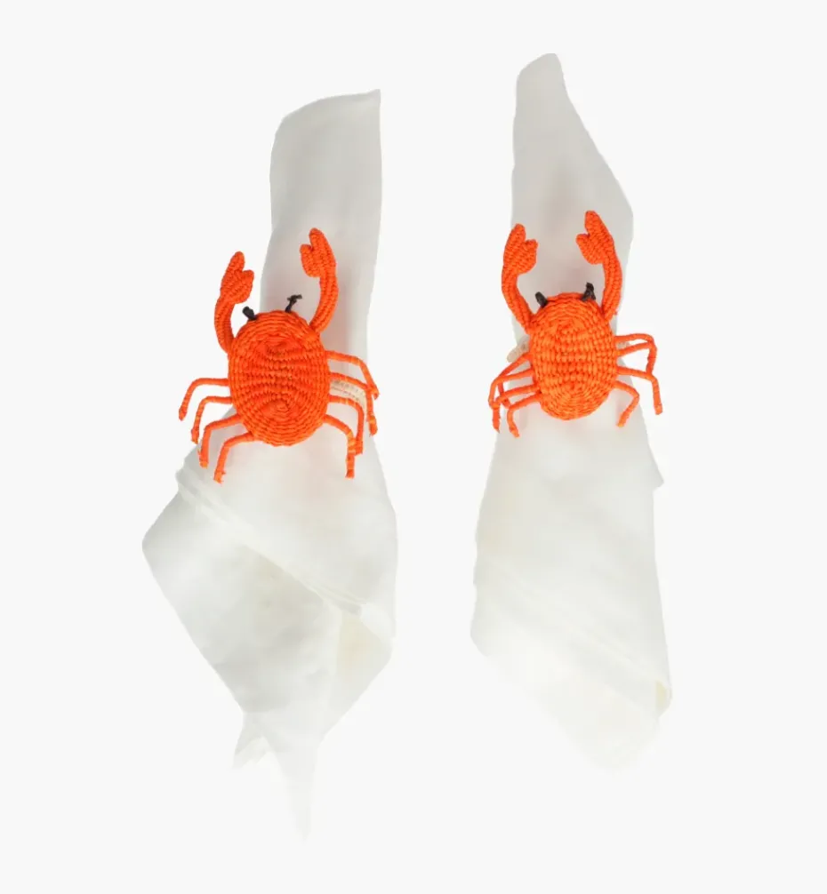 Napkin Rings*Mercedes Salazar Crab Napkin Ring Set of 2