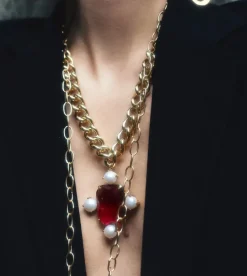 Necklaces*Mercedes Salazar Crystal Cross Necklace
