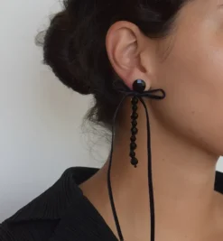 Earrings*Mercedes Salazar Crystals with Bows Earrings