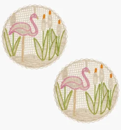 Placemats|Bizatino Collection*Mercedes Salazar El Flamingo Placemats Set of 2
