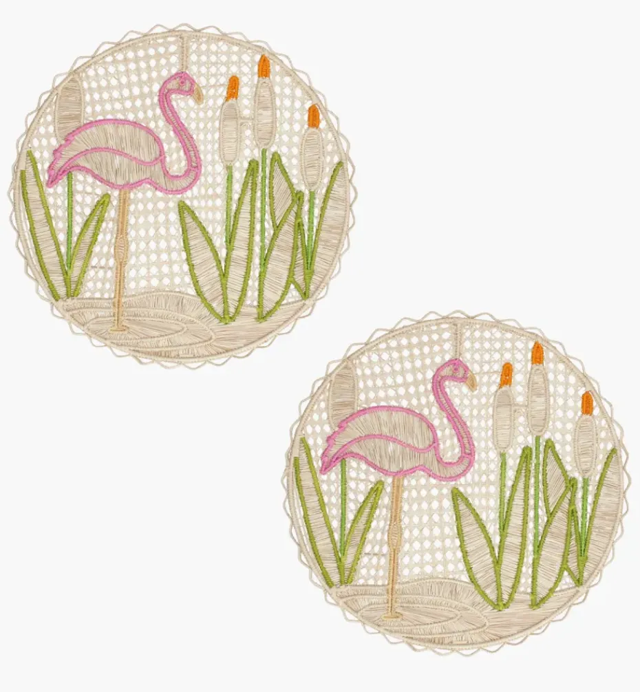 Placemats|Bizatino Collection*Mercedes Salazar El Flamingo Placemats Set of 2