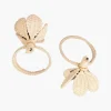 Napkin Rings*Mercedes Salazar Flower Black Napkin Ring Set of 2