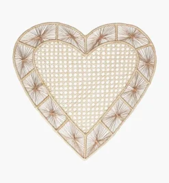 Placemats*Mercedes Salazar Golden Heart Placemats Set of 2