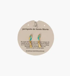 Earrings*Mercedes Salazar Golden Parakeet Studs