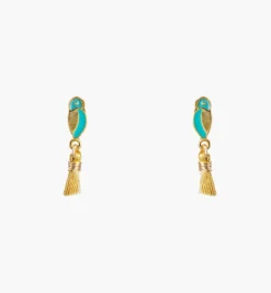 Earrings*Mercedes Salazar Golden Parakeet Studs
