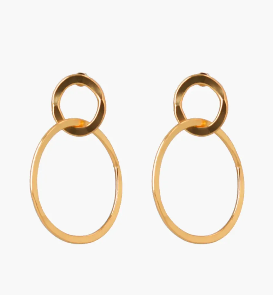 Earrings*Mercedes Salazar Golden Rings Earrings