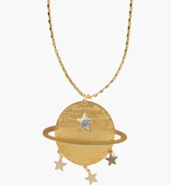 Necklaces*Mercedes Salazar Golden Saturn Necklace