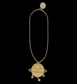 Necklaces*Mercedes Salazar Golden Saturn Necklace