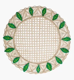 Placemats*Mercedes Salazar Hoja Verde Placemats Set of 2