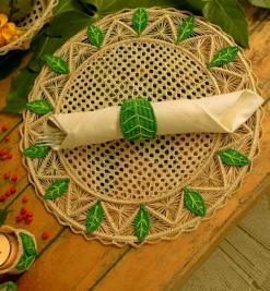 Placemats*Mercedes Salazar Hoja Verde Placemats Set of 2