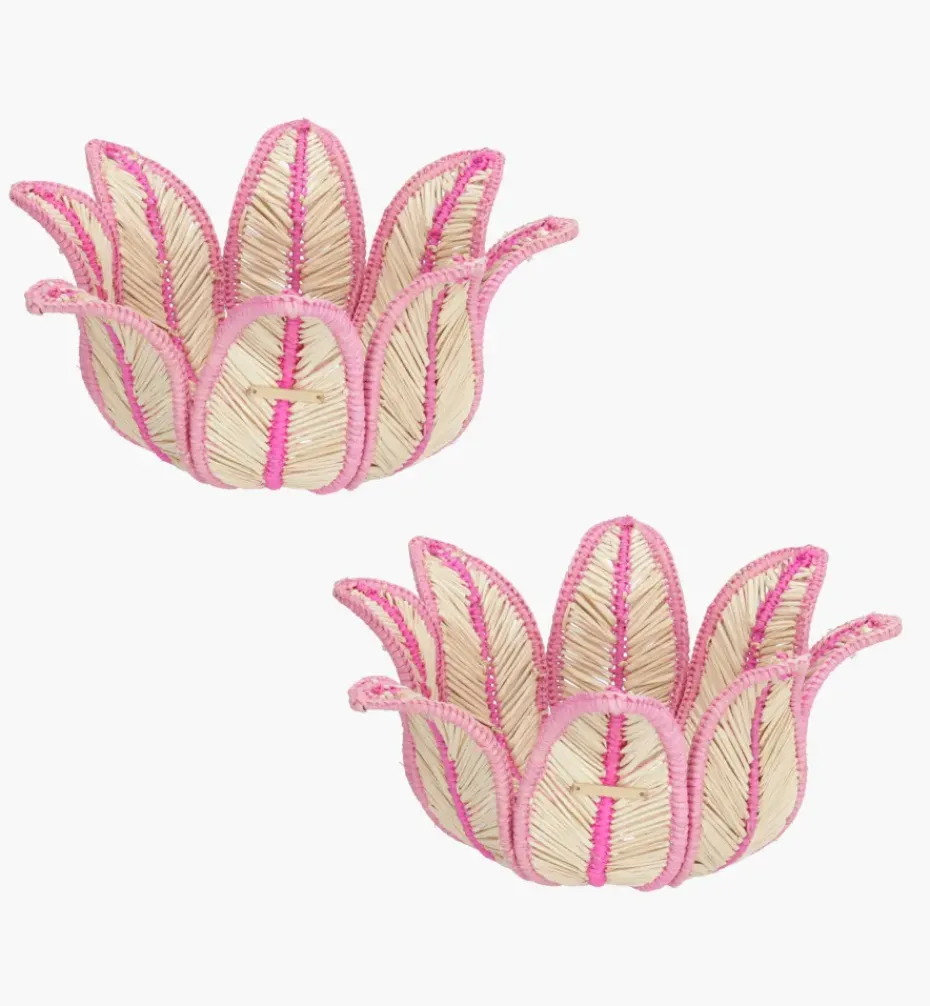Bread Baskets|Bizatino Collection*Mercedes Salazar La Flor Bread Basket Medium Set of 2