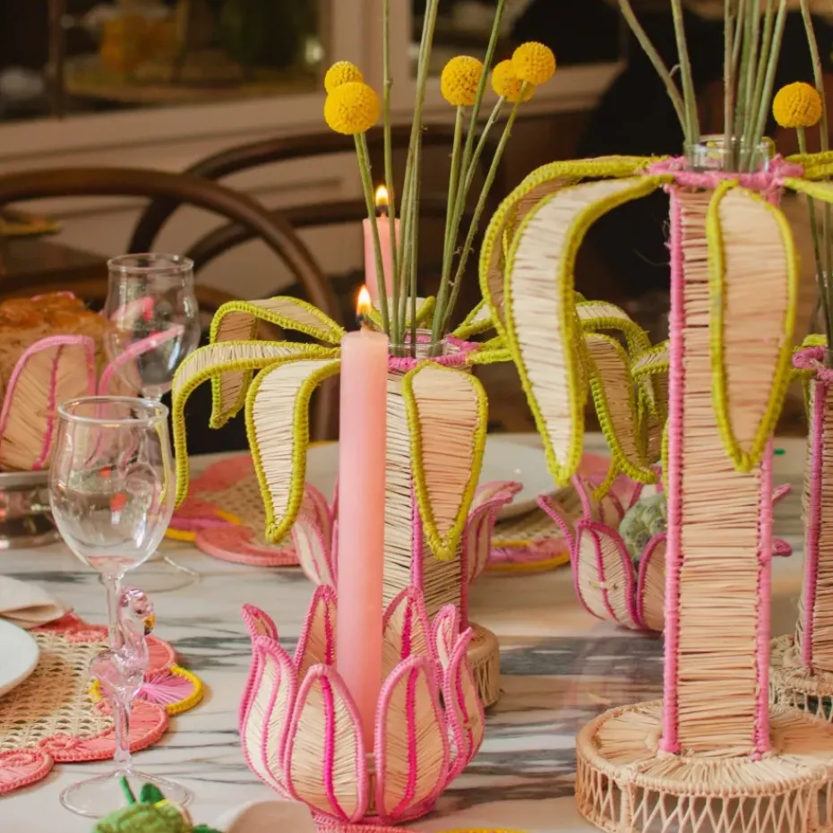 Candle Holders|Bizatino Collection*Mercedes Salazar La Palmera Candle Holder/ Flower Vase