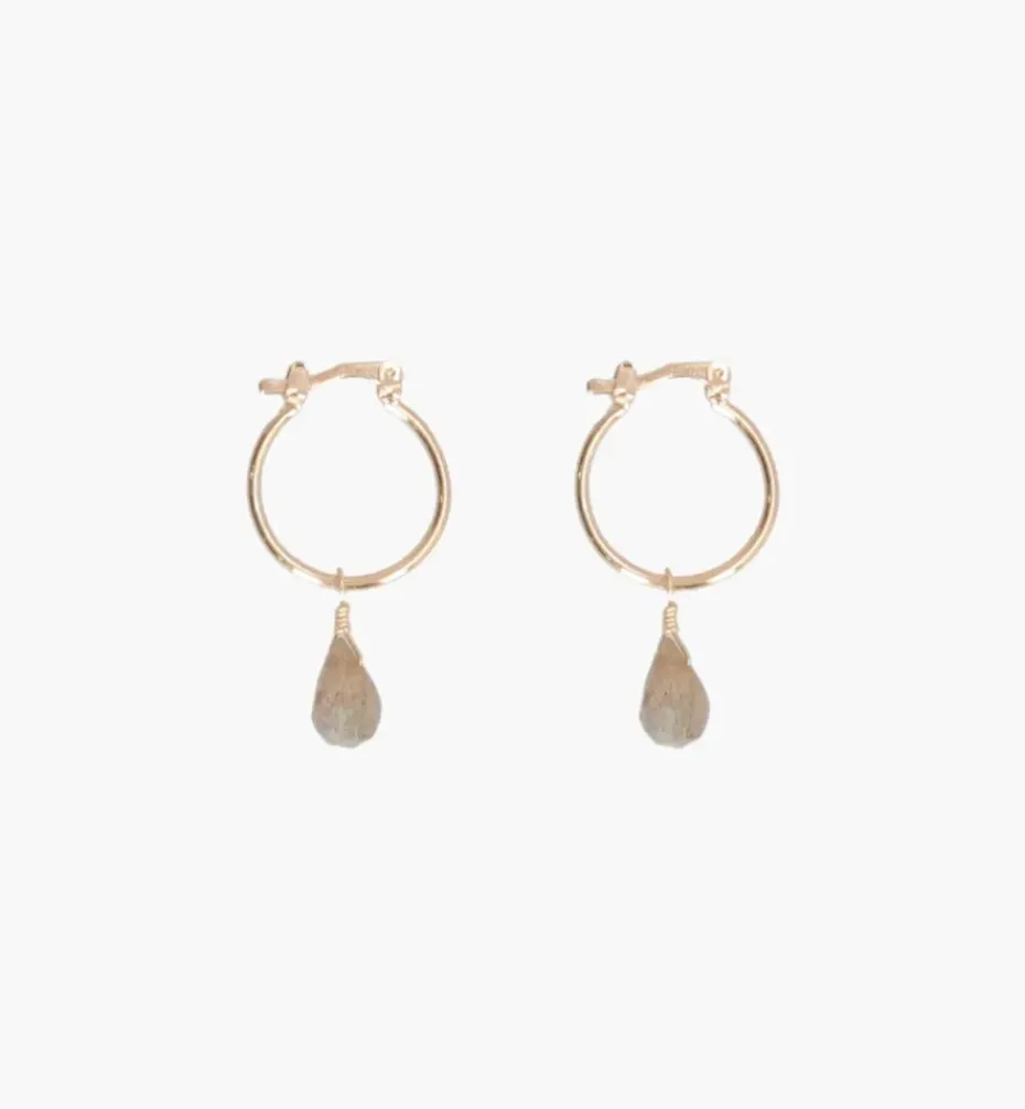 Amulets|Earrings*Mercedes Salazar Labradorita Hoops