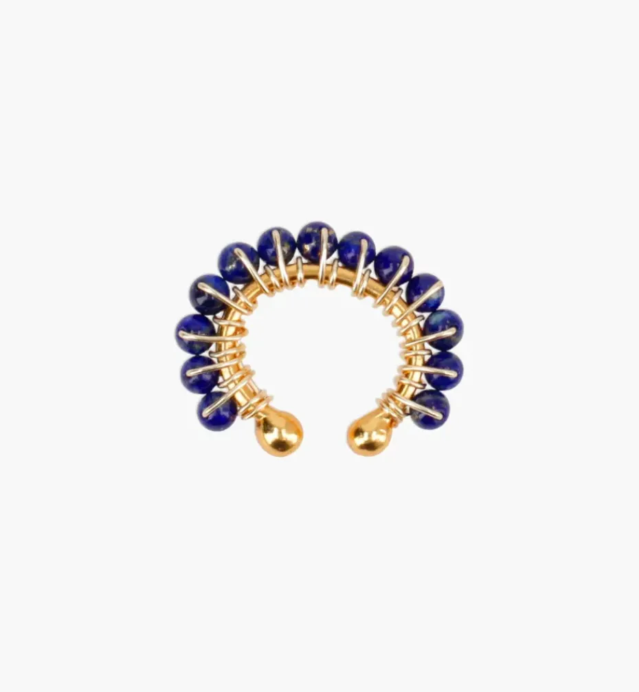 Ear Cuffs|Earrings*Mercedes Salazar Lapis Lazuli Large Ear Cuff