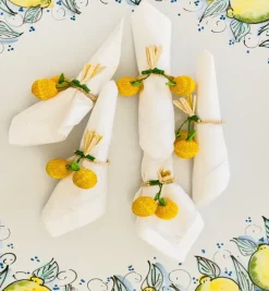 Napkin Rings|Holiday Collection*Mercedes Salazar Lemon Naking Ring Set of 2