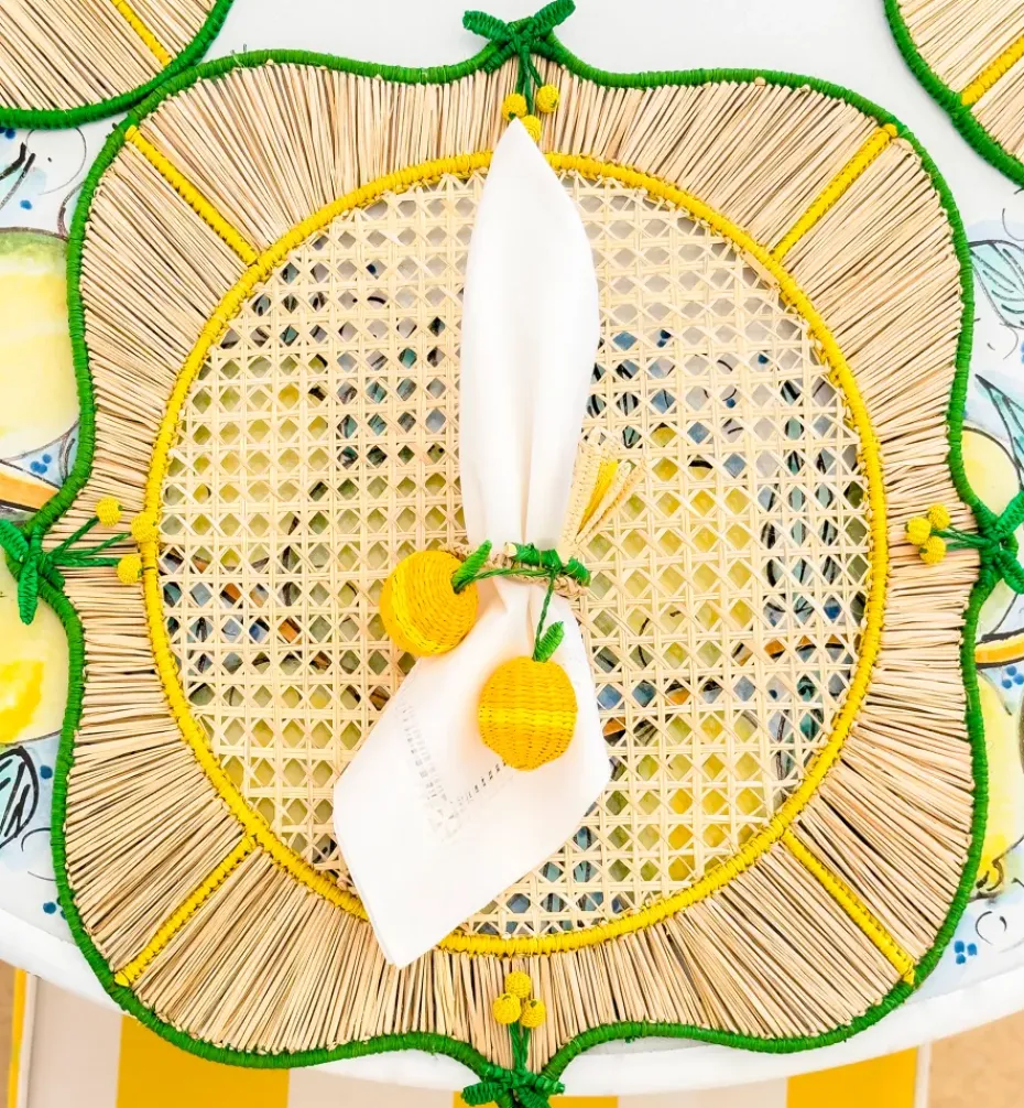 Holiday Collection*Mercedes Salazar Lemonade Placemat Set of 2