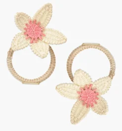Napkin Rings*Mercedes Salazar Little Rose Flower Napkin Ring Set of 2