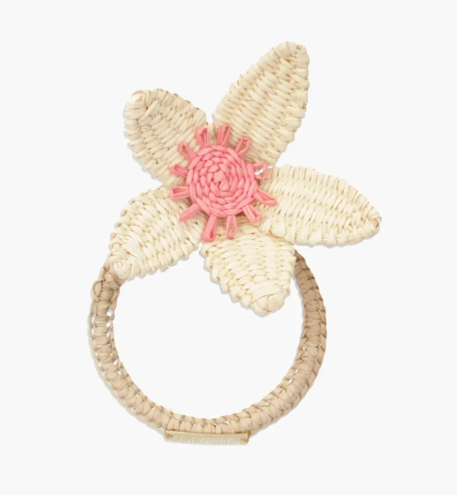 Napkin Rings*Mercedes Salazar Little Rose Flower Napkin Ring Set of 2