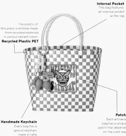 Bags*Mercedes Salazar Medium Blue Flower Handbag