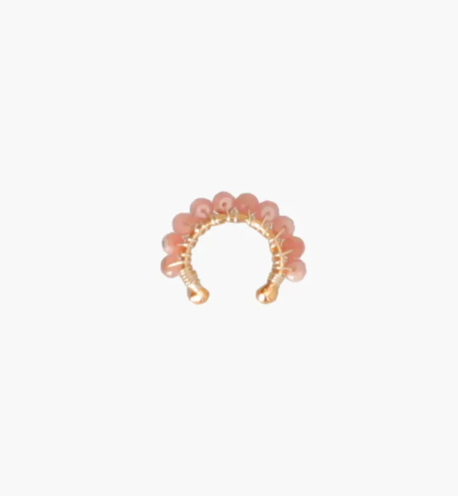 Earrings|Ear Cuffs*Mercedes Salazar Medium Rhodochrosite Ear Cuff
