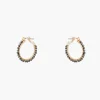 Earrings*Mercedes Salazar Metallic Black Hoops