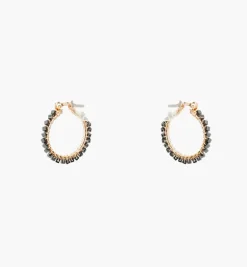 Earrings*Mercedes Salazar Metallic Black Hoops