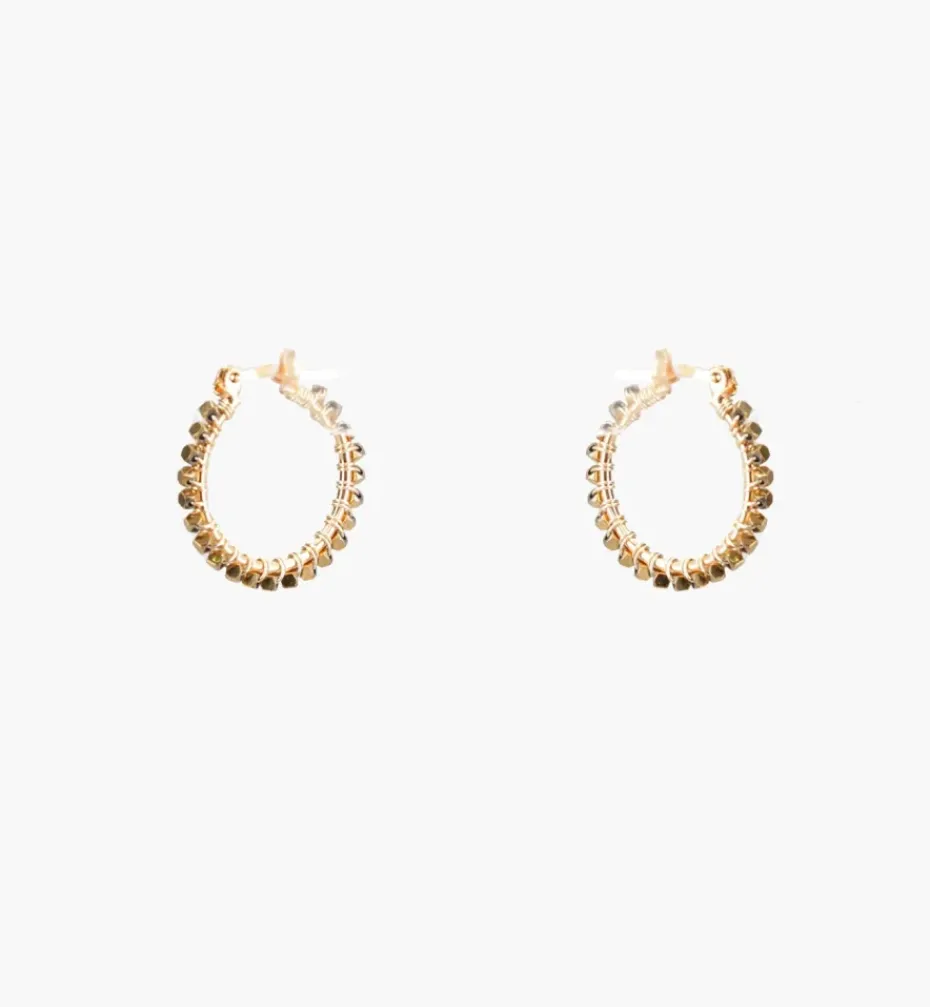 Earrings*Mercedes Salazar Metallic Gold Hoops