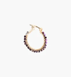 Earrings*Mercedes Salazar Metallic Purple Hoops