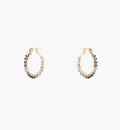 Earrings*Mercedes Salazar Metallic Silver Hoops
