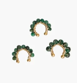Earrings|Ear Cuffs*Mercedes Salazar Mini Emerald Ear cuffs Set of 3
