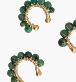 Earrings|Ear Cuffs*Mercedes Salazar Mini Emerald Ear cuffs Set of 3